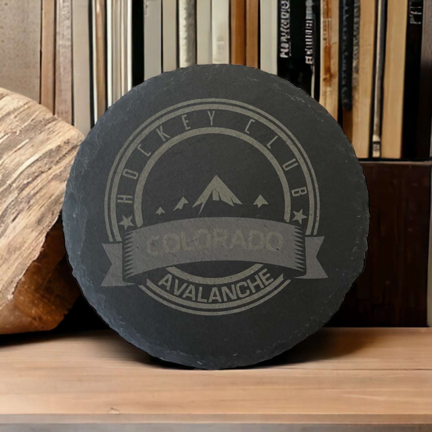 Laser Engraved Slate Coasters - Round